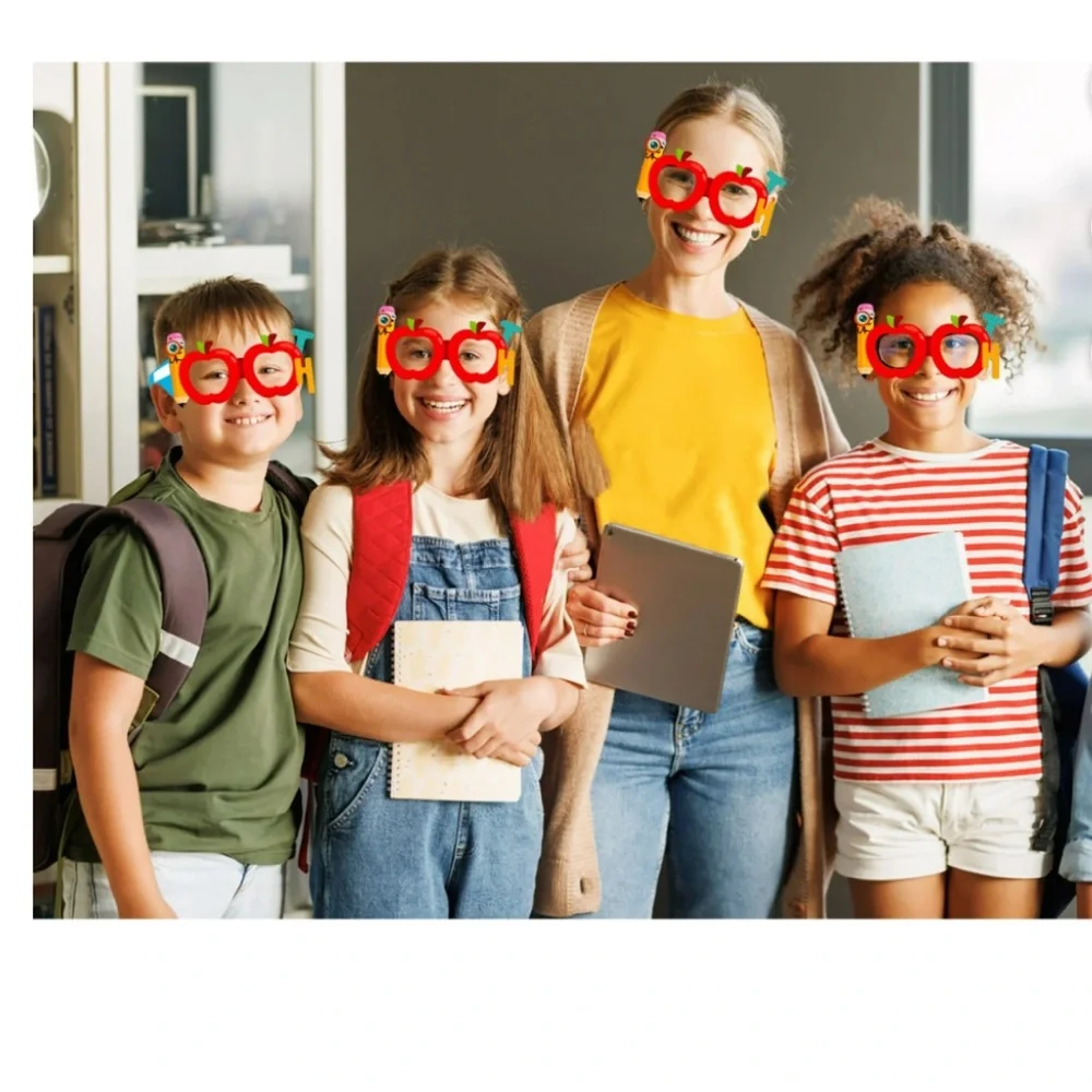NWT (24) 100th Day of School Colorful Paper Glasses Fun Headbands Crowns Eyewear